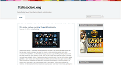 Desktop Screenshot of italiasociale.org